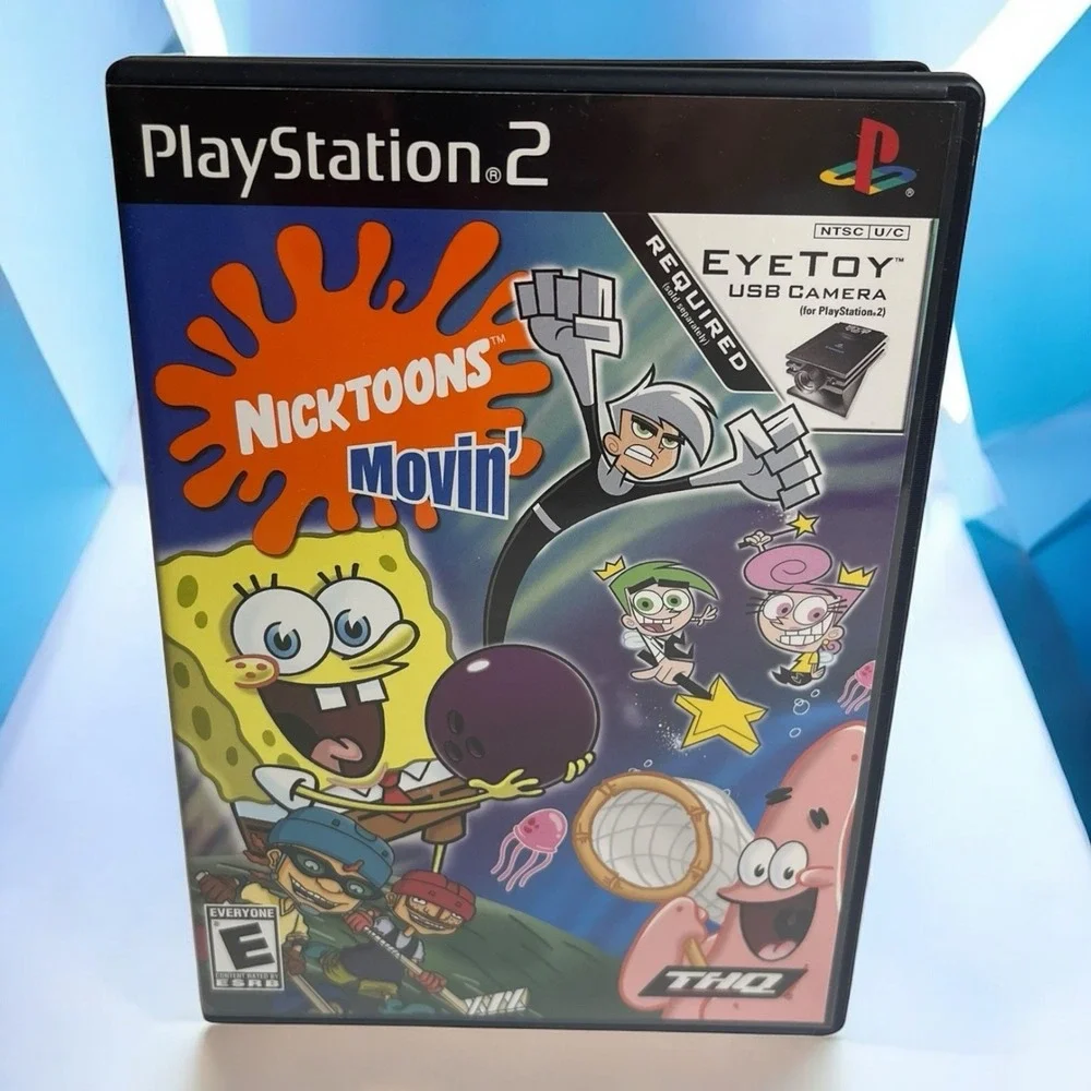 Nicktoons Movin' PlayStation 2 PS2 Complete CIB Video Game Tested Working
